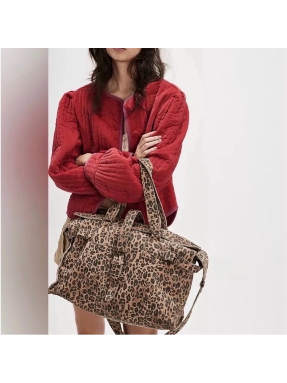 Free People Wild Thing Leopard large Tote